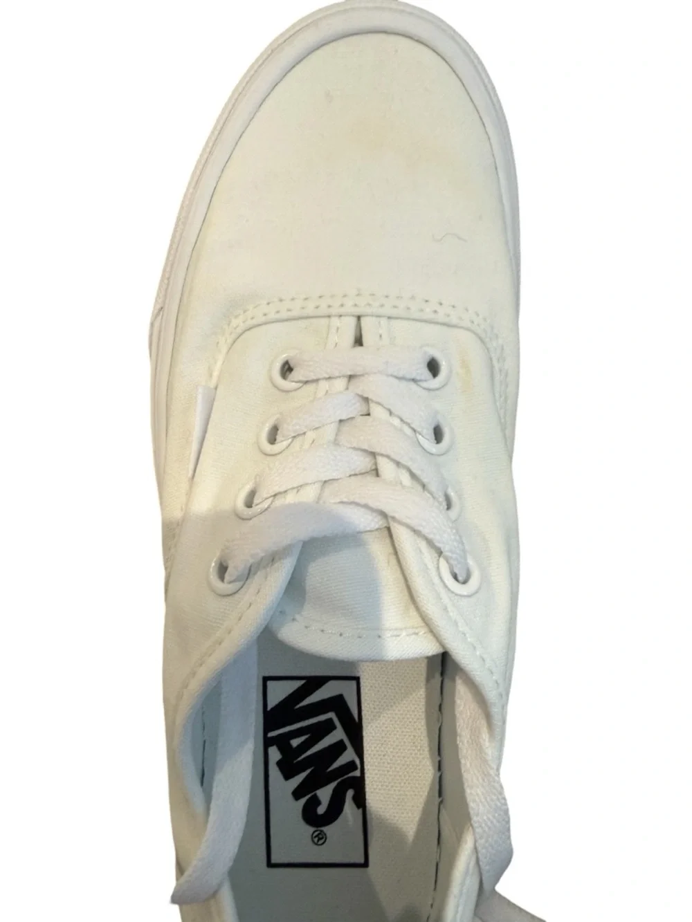 Vans Women's White Authentic Sneakers with Water/Stain Shield Spray - Picture 5 of 14
